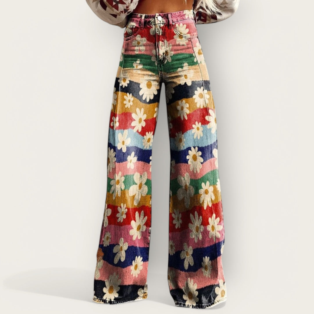 Lina & Loom | Retro Floral Trousers